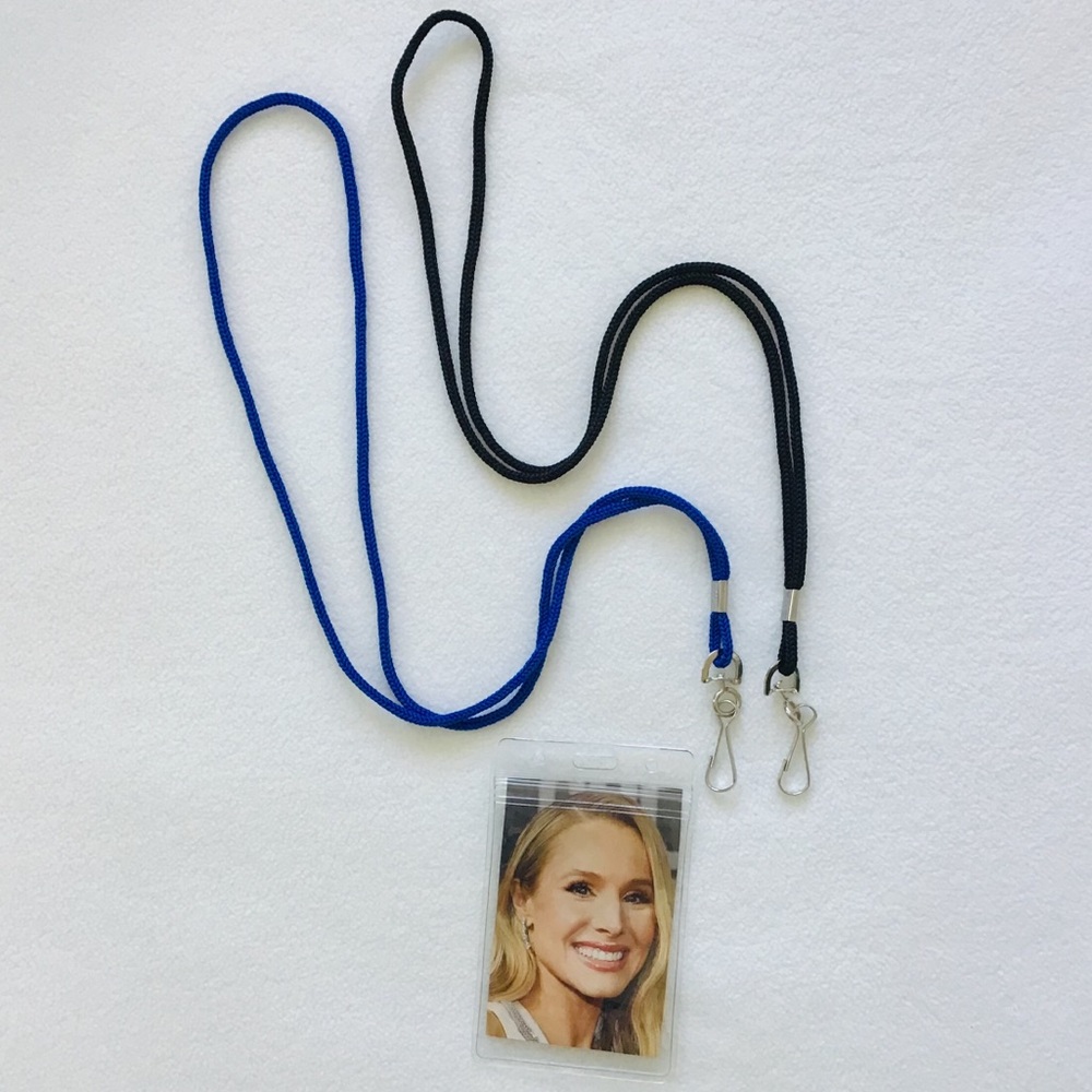 🆕Set of 2 Lanyards with Clear View ID Badge Holders
